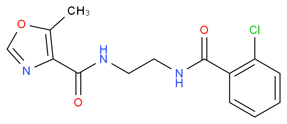 N-{2-[(2-chlorobenzoyl)amino]ethyl}-5-methyl-1,3-oxazole-4-carboxamide_分子结构_CAS_)