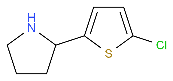 2-(5-chlorothiophen-2-yl)pyrrolidine_分子结构_CAS_524674-42-8