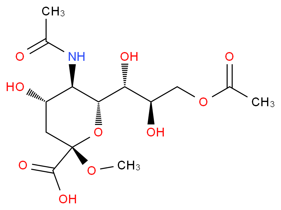 N-Acetyl-2-O-methyl-β-neuraminic Acid 9-Acetate_分子结构_CAS_55717-57-2)