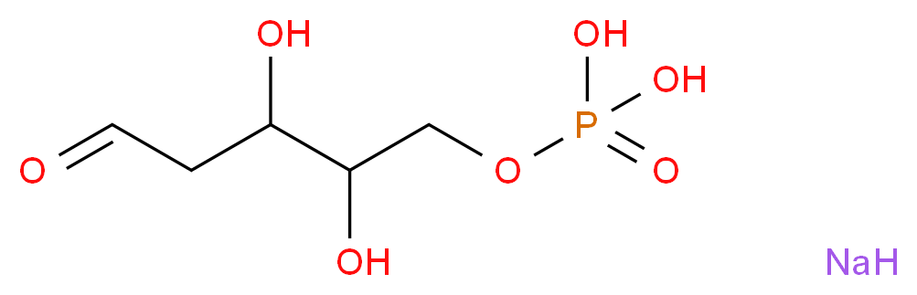 2-Deoxyribose 5-phosphate sodium salt_分子结构_CAS_102916-66-5)