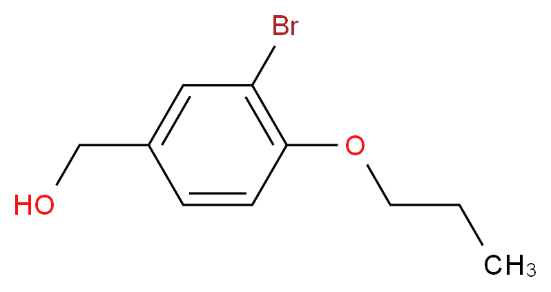 (3-bromo-4-propoxyphenyl)methanol_分子结构_CAS_915922-40-6