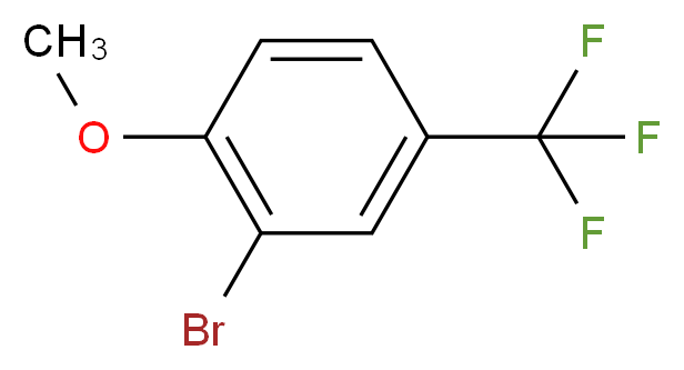 2-溴-4-(三氟甲基)苯甲醚_分子结构_CAS_402-10-8)