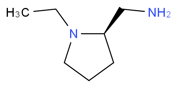 (R)-(+)-2-氨甲基-1-乙基吡咯烷_分子结构_CAS_22795-97-7)