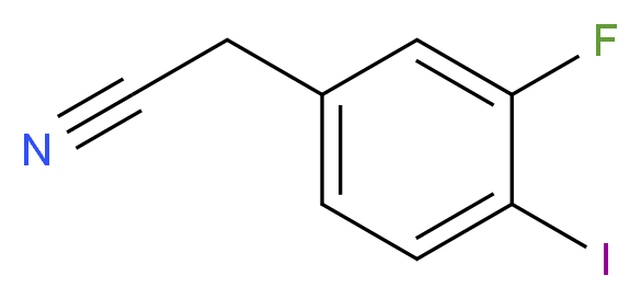 2-(3-Fluoro-4-iodophenyl)acetonitrile_分子结构_CAS_92676-16-9)