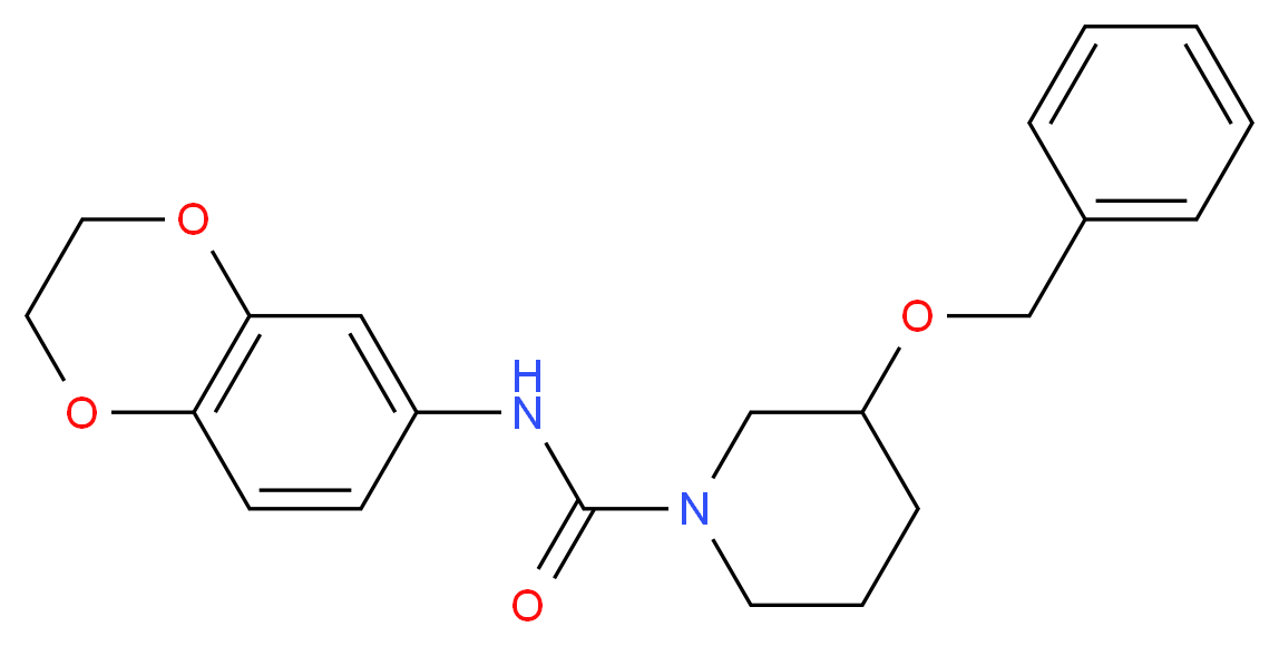 3-(benzyloxy)-N-(2,3-dihydro-1,4-benzodioxin-6-yl)piperidine-1-carboxamide_分子结构_CAS_)