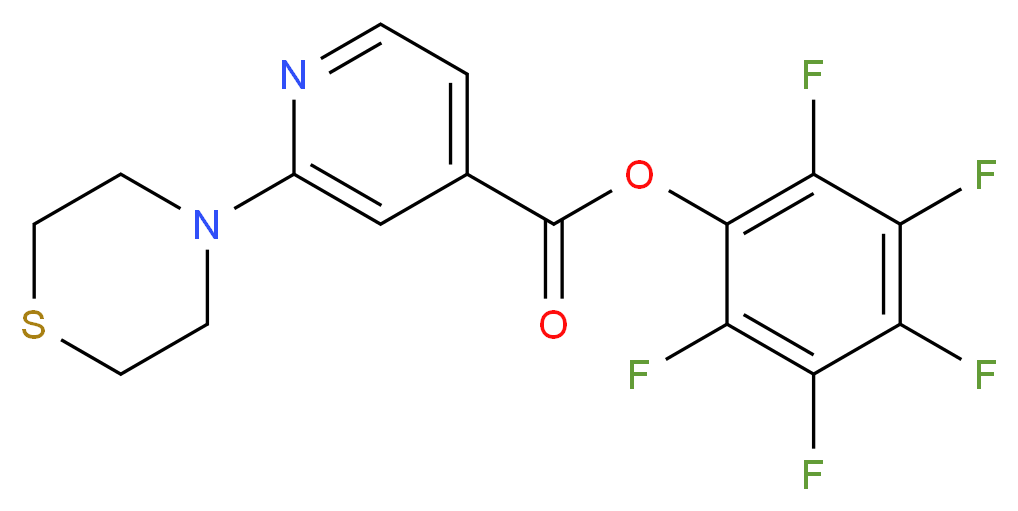 Pentafluorophenyl 2-thiomorpholin-4-ylisonicotinate 97%_分子结构_CAS_934570-42-0)