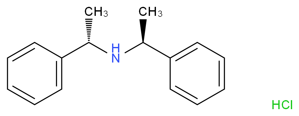 (-)-双[(S)-1-苯基乙基]胺 盐酸盐_分子结构_CAS_40648-92-8)