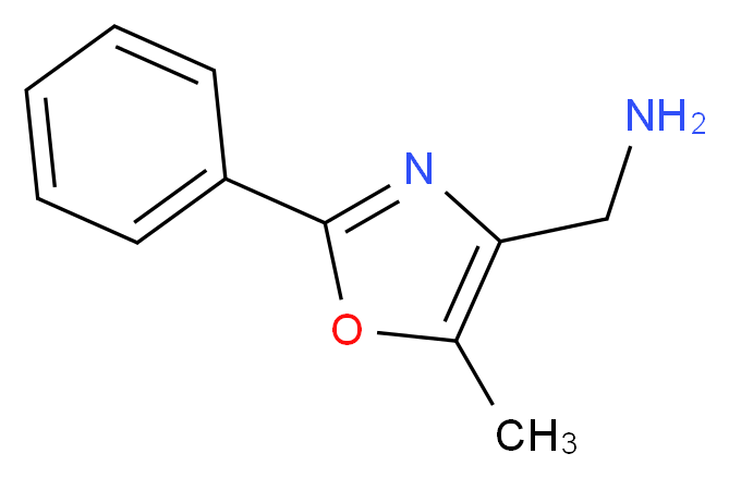 (5-methyl-2-phenyl-1,3-oxazol-4-yl)methanamine_分子结构_CAS_132451-28-6