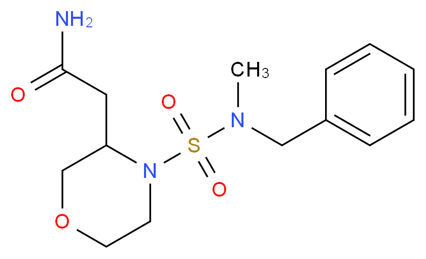 2-(4-{[benzyl(methyl)amino]sulfonyl}-3-morpholinyl)acetamide_分子结构_CAS_)