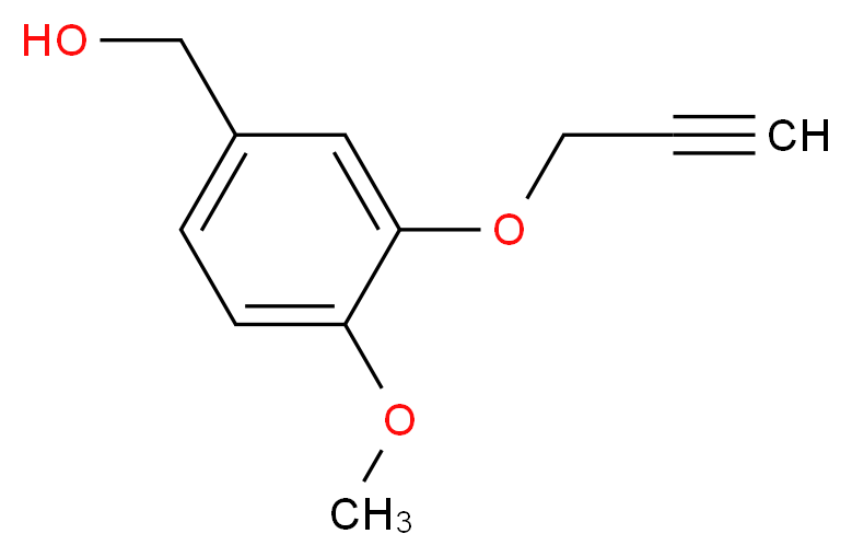 [4-Methoxy-3-(2-propynyloxy)phenyl]methanol_分子结构_CAS_)