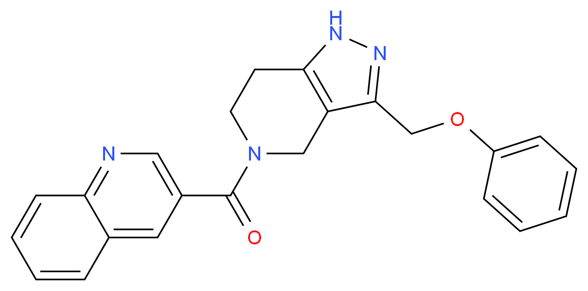 3-{[3-(phenoxymethyl)-1,4,6,7-tetrahydro-5H-pyrazolo[4,3-c]pyridin-5-yl]carbonyl}quinoline_分子结构_CAS_)