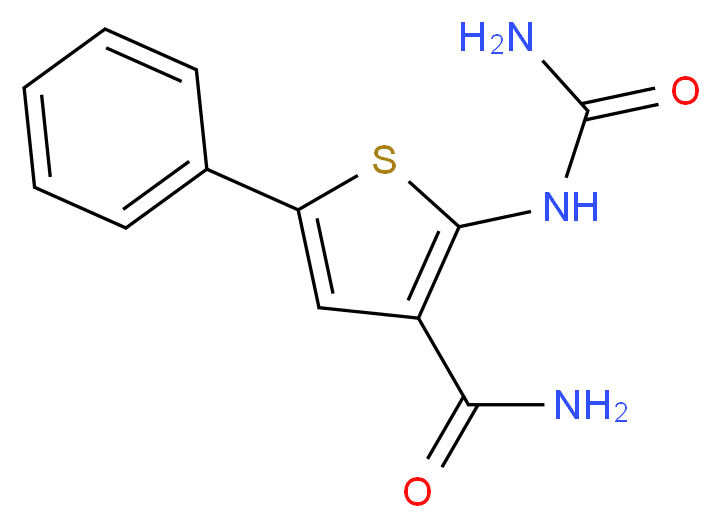 (5-Phenyl-2-ureido)thiophene-3-carboxamide_分子结构_CAS_354811-10-2)