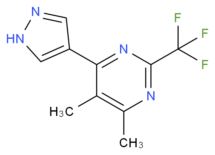 4,5-dimethyl-6-(1H-pyrazol-4-yl)-2-(trifluoromethyl)pyrimidine_分子结构_CAS_)