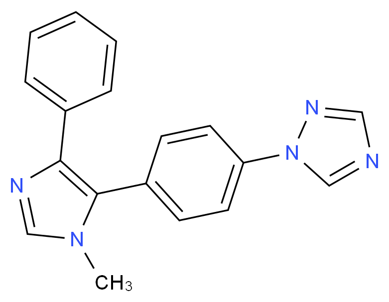 1-[4-(1-methyl-4-phenyl-1H-imidazol-5-yl)phenyl]-1H-1,2,4-triazole_分子结构_CAS_)