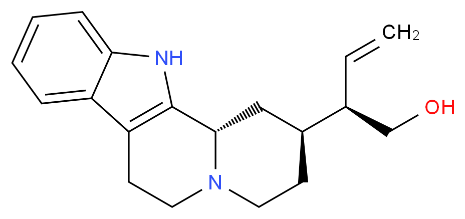 (2R)-2-[(2S,4S)-7,17-diazatetracyclo[8.7.0.0<sup>2</sup>,<sup>7</sup>.0<sup>1</sup><sup>1</sup>,<sup>1</sup><sup>6</sup>]heptadeca-1(10),11,13,15-tetraen-4-yl]but-3-en-1-ol_分子结构_CAS_16049-28-8