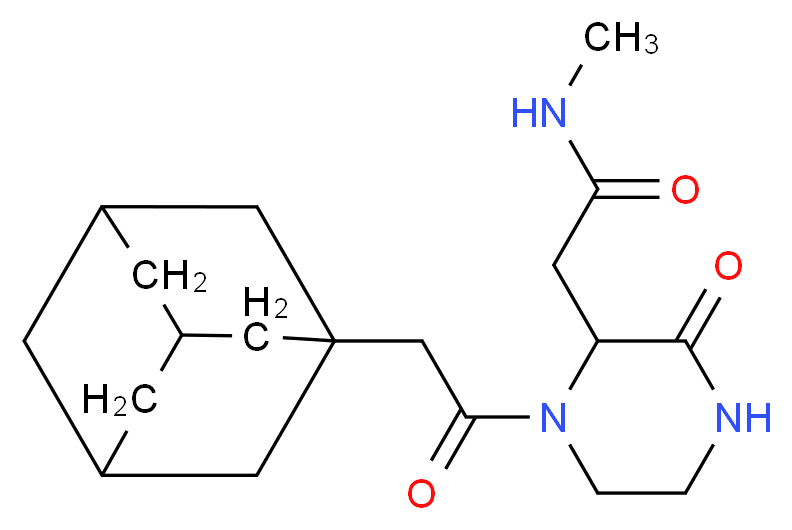 2-[1-(1-adamantylacetyl)-3-oxopiperazin-2-yl]-N-methylacetamide_分子结构_CAS_)