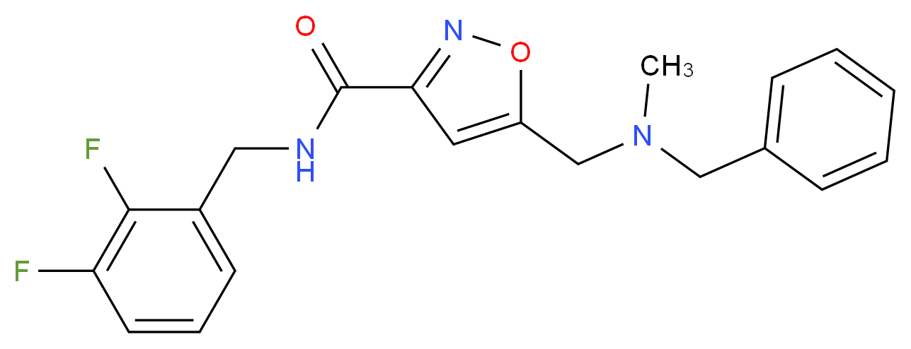 5-{[benzyl(methyl)amino]methyl}-N-(2,3-difluorobenzyl)-3-isoxazolecarboxamide_分子结构_CAS_)