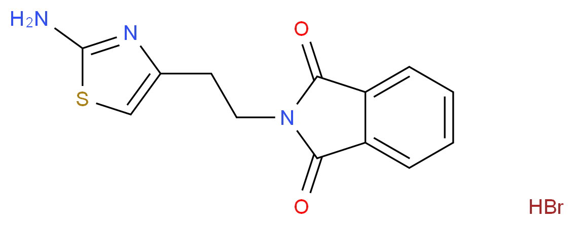 2-[2-(2-Amino-1,3-thiazol-4-yl)ethyl]-1H-isoindole-1,3(2H)-dione hydrobromide_分子结构_CAS_)