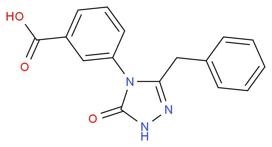 3-(3-benzyl-5-oxo-1,5-dihydro-4H-1,2,4-triazol-4-yl)benzoic acid_分子结构_CAS_)