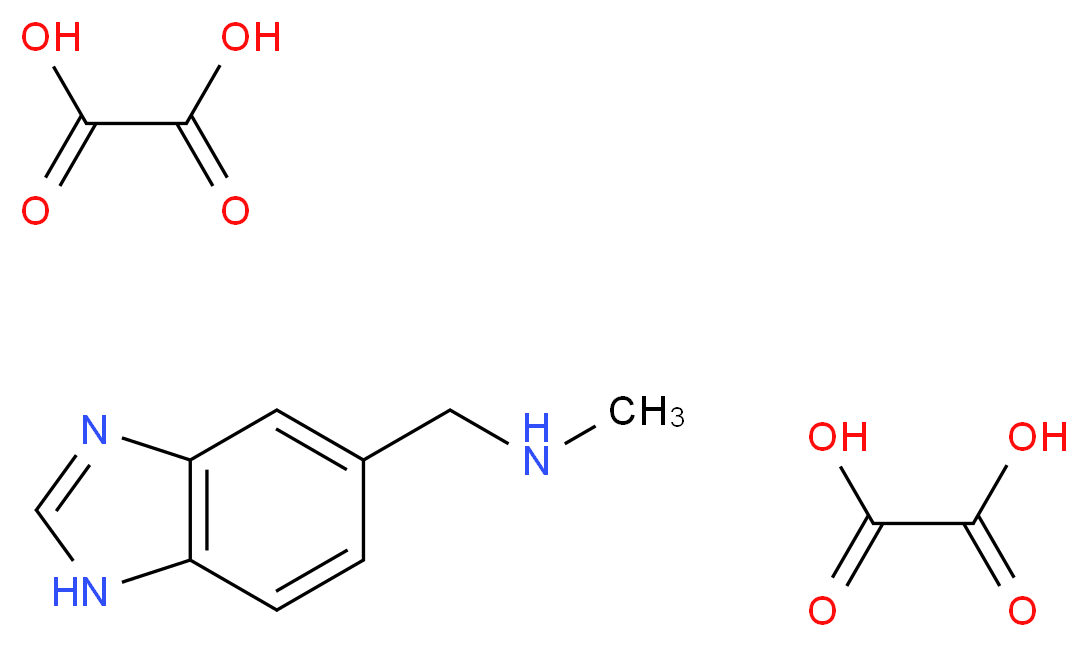 (1H-1,3-benzodiazol-5-ylmethyl)(methyl)amine; bis(oxalic acid)_分子结构_CAS_910036-85-0