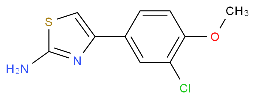 4-(3-chloro-4-methoxyphenyl)-1,3-thiazol-2-amine_分子结构_CAS_97713-62-7)