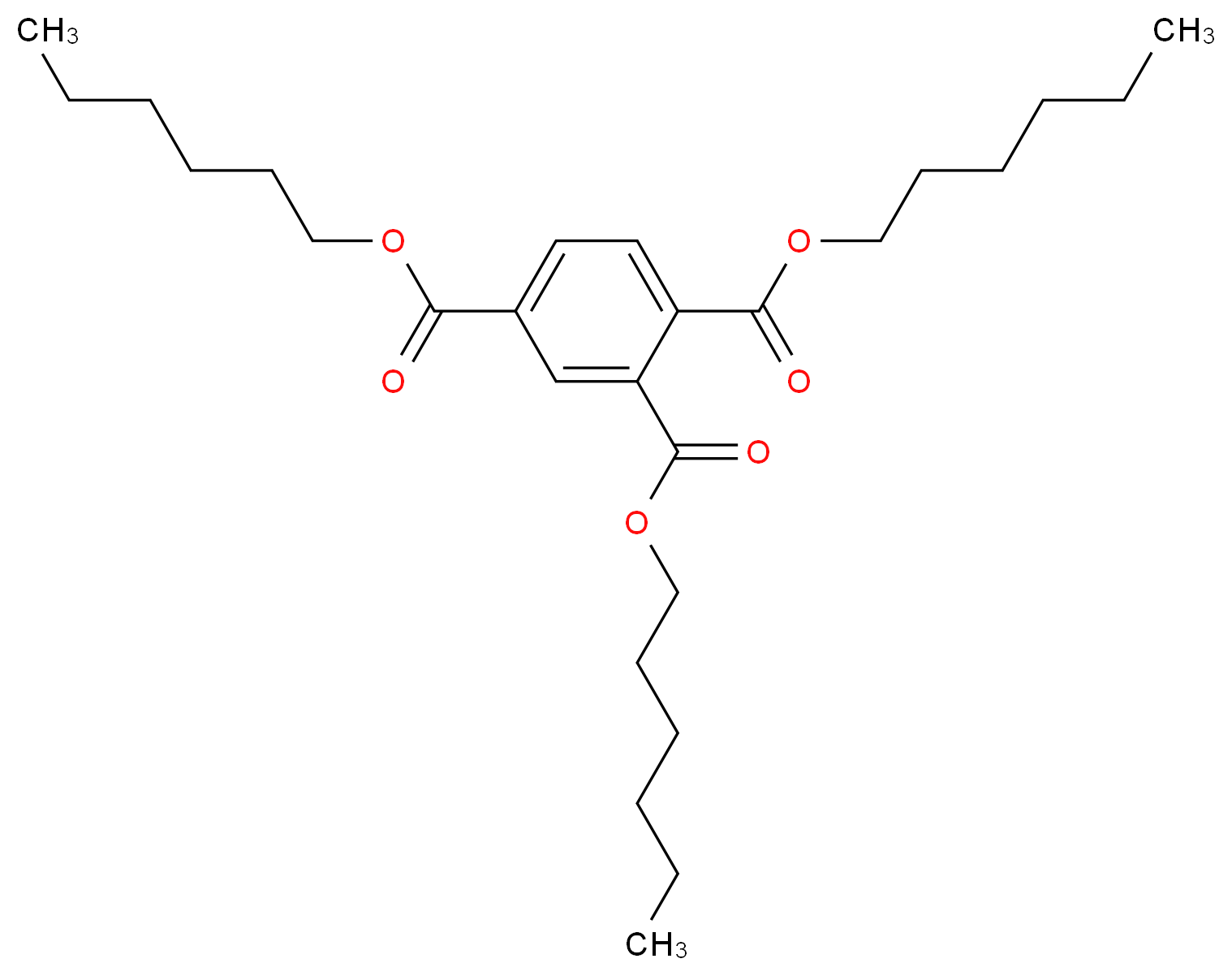 1,2,4-trihexyl benzene-1,2,4-tricarboxylate_分子结构_CAS_1528-49-0