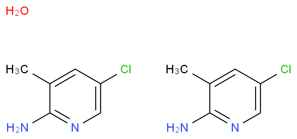 bis(5-chloro-3-methylpyridin-2-amine) hydrate_分子结构_CAS_1173019-45-8