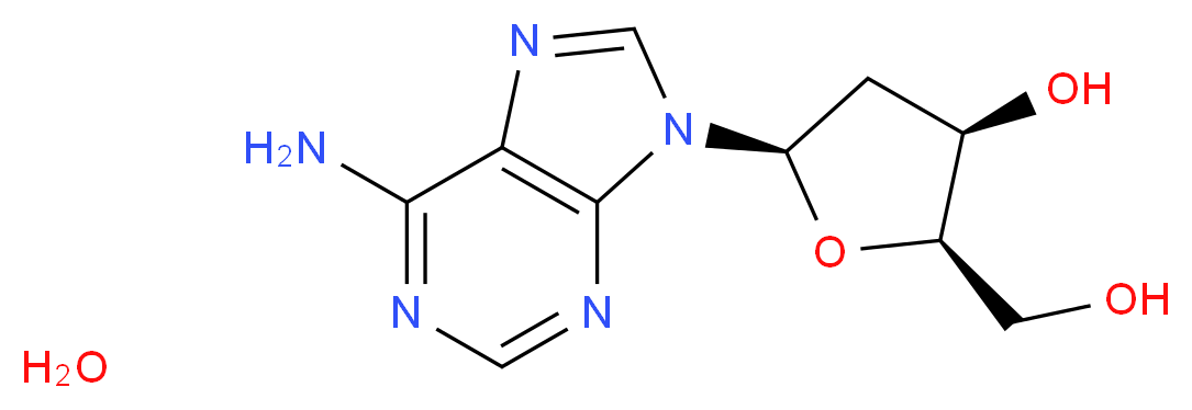 2'-Deoxy-β-D-adenosine Monohydrate_分子结构_CAS_16373-93-6)