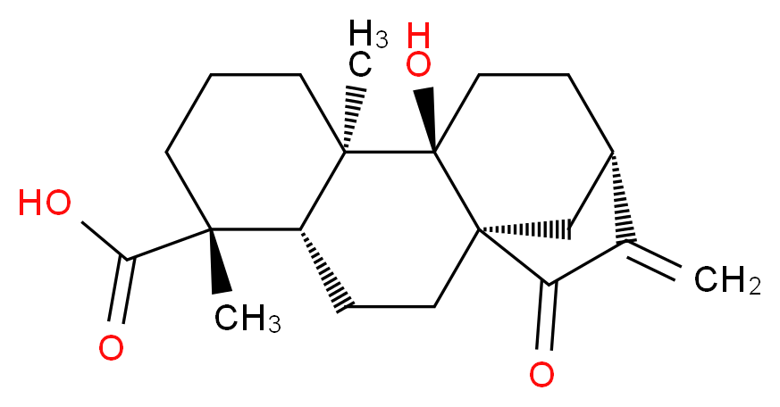 ent-9-Hydroxy-15-oxokaur-16-en-19-oic acid_分子结构_CAS_77658-39-0)