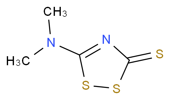 3-二甲基氨基-1,2,4-二噻唑-5-硫酮_分子结构_CAS_29220-04-0)