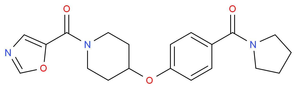 1-(1,3-oxazol-5-ylcarbonyl)-4-[4-(pyrrolidin-1-ylcarbonyl)phenoxy]piperidine_分子结构_CAS_)
