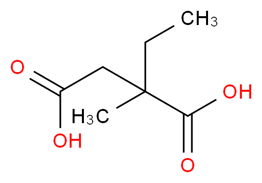 2-ethyl-2-methylbutanedioic acid_分子结构_CAS_631-31-2