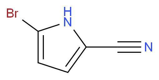 5-Bromo-1H-pyrrole-2-carbonitrile_分子结构_CAS_36953-44-3)