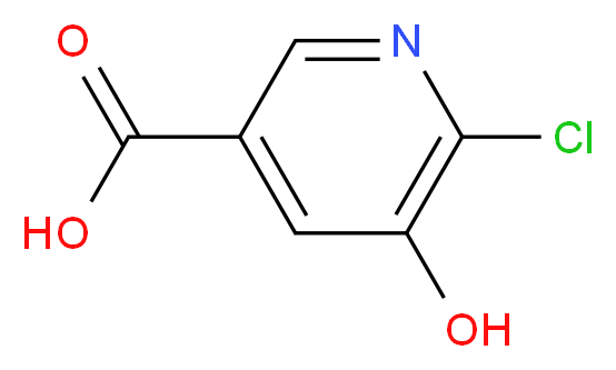 6-chloro-5-hydroxypyridine-3-carboxylic acid_分子结构_CAS_1211531-26-8