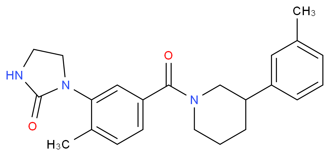 1-(2-methyl-5-{[3-(3-methylphenyl)-1-piperidinyl]carbonyl}phenyl)-2-imidazolidinone_分子结构_CAS_)