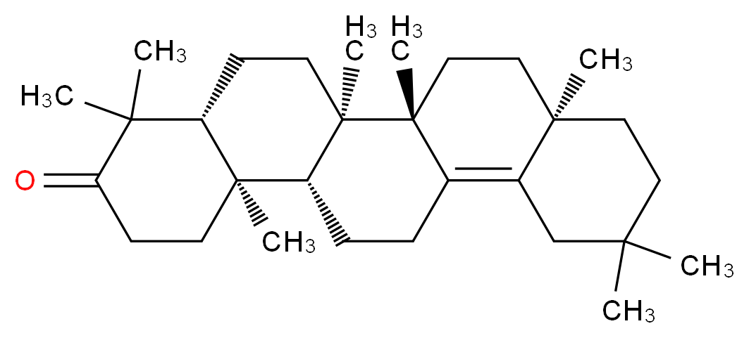 (4aR,6aR,6bS,8aR,14aR,14bR)-4,4,6a,6b,8a,11,11,14b-octamethyl-1,2,3,4,4a,5,6,6a,6b,7,8,8a,9,10,11,12,13,14,14a,14b-icosahydropicen-3-one_分子结构_CAS_20248-08-2