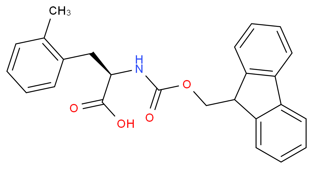 (2R)-2-({[(9H-fluoren-9-yl)methoxy]carbonyl}amino)-3-(2-methylphenyl)propanoic acid_分子结构_CAS_352351-63-4