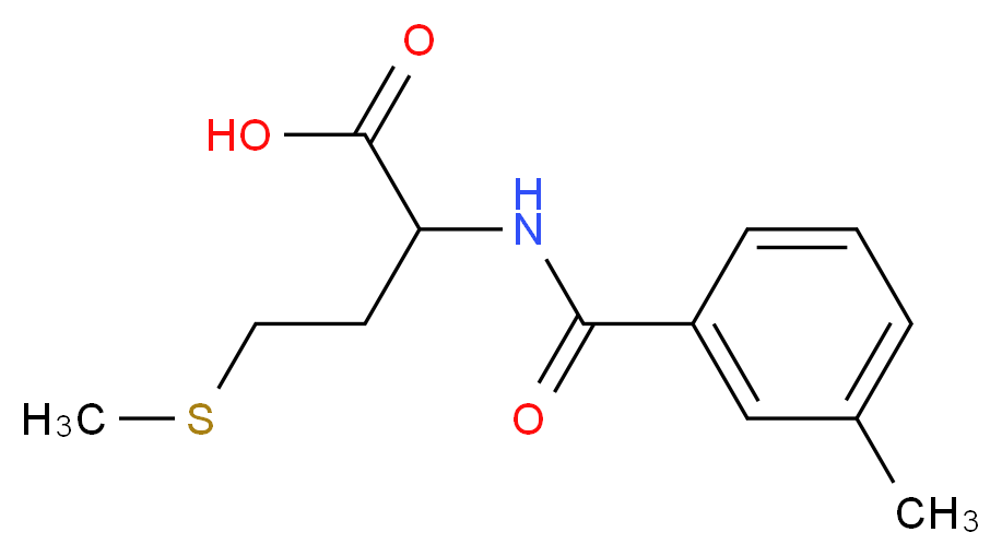 2-[(3-methylphenyl)formamido]-4-(methylsulfanyl)butanoic acid_分子结构_CAS_65054-81-1