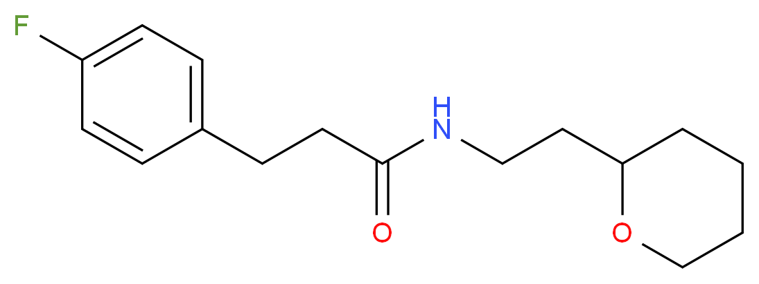 3-(4-fluorophenyl)-N-[2-(tetrahydro-2H-pyran-2-yl)ethyl]propanamide_分子结构_CAS_)