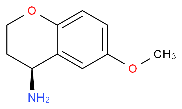 (4S)-6-methoxy-3,4-dihydro-2H-1-benzopyran-4-amine_分子结构_CAS_1018978-90-9