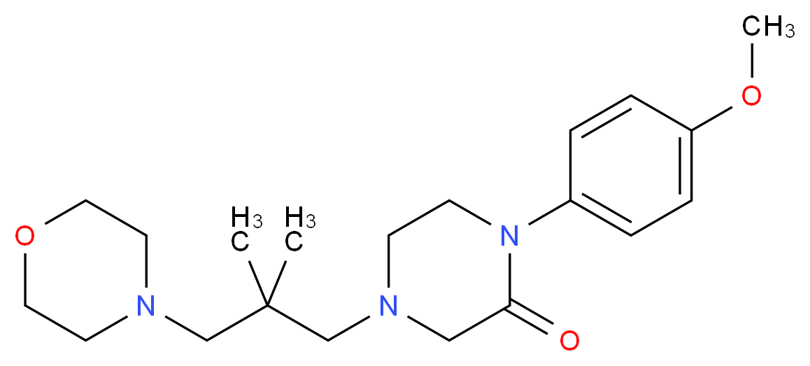 4-[2,2-dimethyl-3-(4-morpholinyl)propyl]-1-(4-methoxyphenyl)-2-piperazinone_分子结构_CAS_)