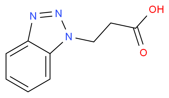 3-(1H-1,2,3-benzotriazol-1-yl)propanoic acid_分子结构_CAS_654-15-9)
