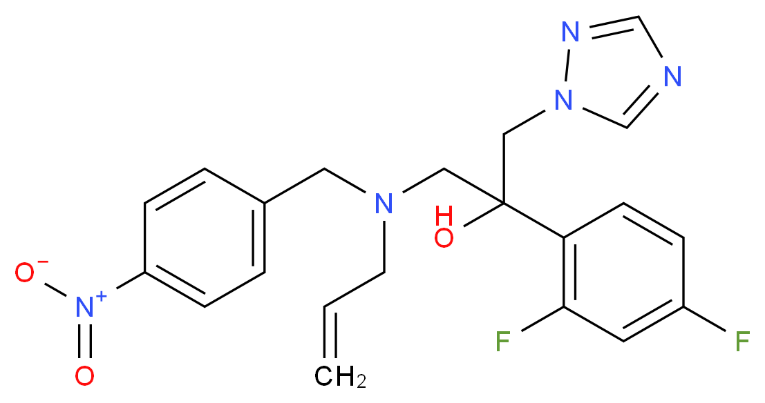 2-(2,4-difluorophenyl)-1-{[(4-nitrophenyl)methyl](prop-2-en-1-yl)amino}-3-(1H-1,2,4-triazol-1-yl)propan-2-ol_分子结构_CAS_1155361-10-6