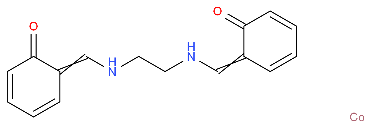 6-{[(2-{[(6-oxocyclohexa-2,4-dien-1-ylidene)methyl]amino}ethyl)amino]methylidene}cyclohexa-2,4-dien-1-one cobalt_分子结构_CAS_14167-18-1