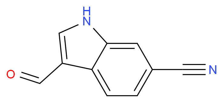 3-formyl-1H-indole-6-carbonitrile_分子结构_CAS_83783-33-9)