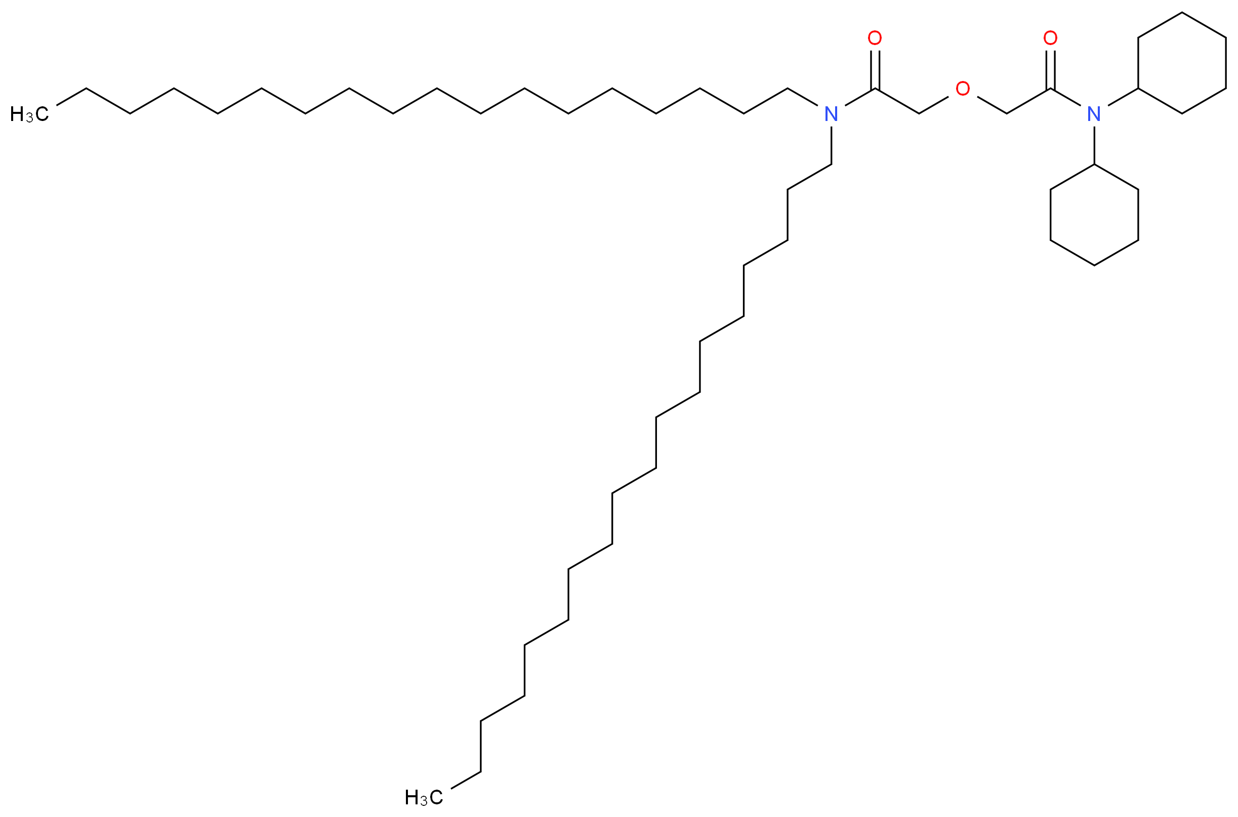 2-[(dicyclohexylcarbamoyl)methoxy]-N,N-dioctadecylacetamide_分子结构_CAS_126572-74-5