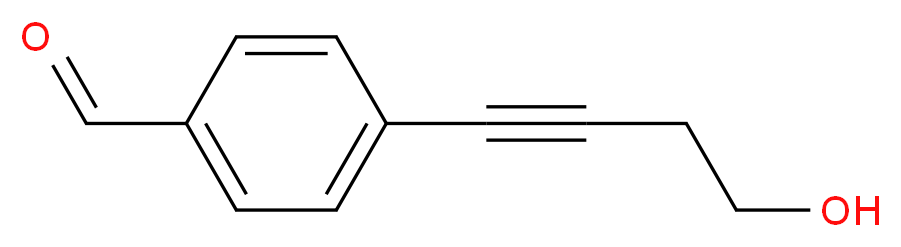 4-(4-hydroxybut-1-yn-1-yl)benzaldehyde_分子结构_CAS_544707-13-3