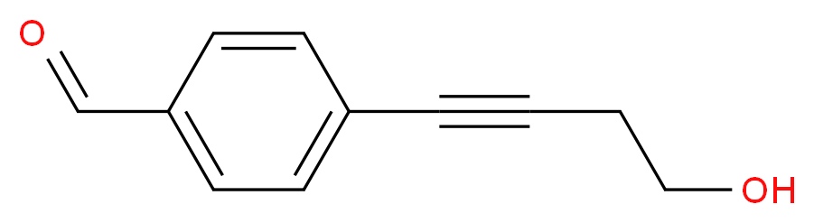 4-(4-Hydroxybut-1-yn-1-yl)benzaldehyde_分子结构_CAS_544707-13-3)