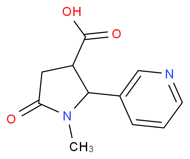 1-methyl-5-oxo-2-(pyridin-3-yl)pyrrolidine-3-carboxylic acid_分子结构_CAS_)