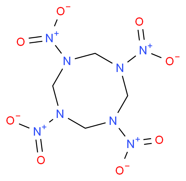 1,3,5,7-tetranitro-1,3,5,7-tetrazocane_分子结构_CAS_2691-41-0